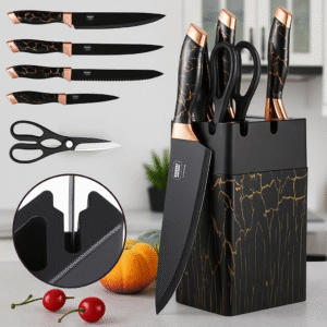 Set De Cuchillos X5 Negro