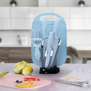 Set X7 Utensilios Cuchillos Cocina Azul